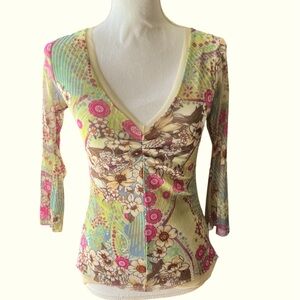 Weston Wear size medium lined sheer top. Beautiful boho floral